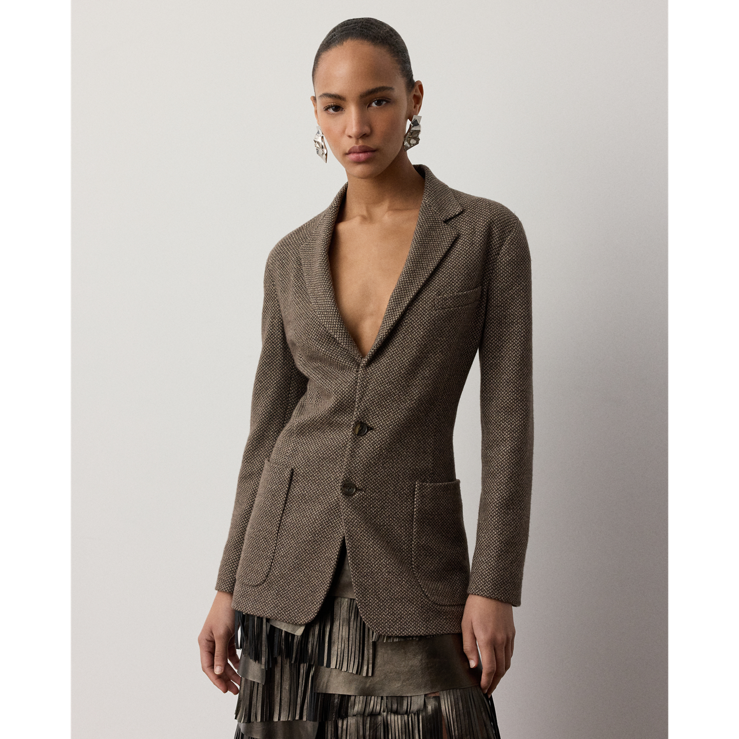 Женская куртка Ralph Lauren Hailey Broken-Twill Jersey, цвет: Медовый разноцветный — фото 5