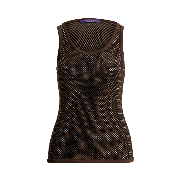 Verziertes Mesh-Tanktop Melony Ralph Lauren Collection in Espresso 2