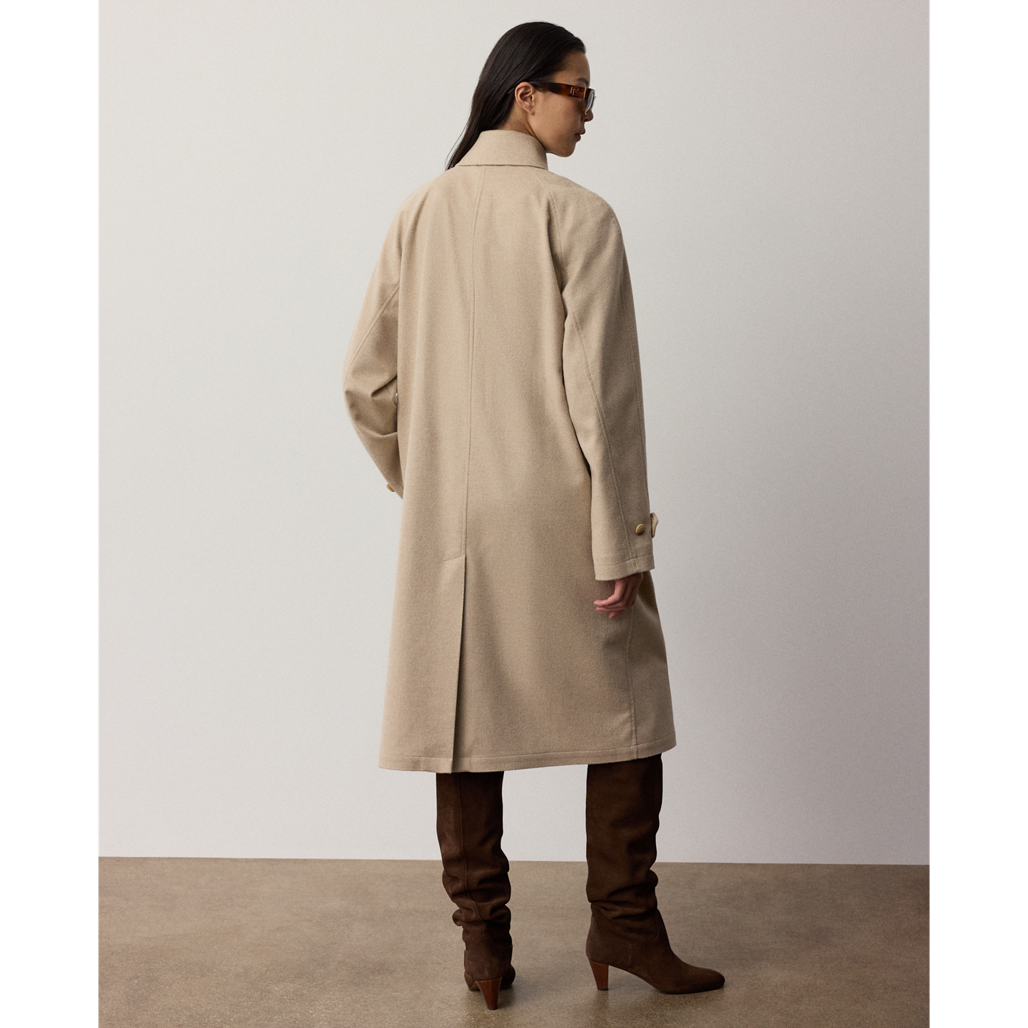 Женское пальто Ralph Lauren Donagen Cashmere Balmacaan, цвет: Рыжевато-коричневый меланжевый — фото 2