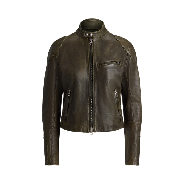 Ralph Lauren Collection Orman ラムスキン モト ジャケット ヴィンテージ ビーチ 2