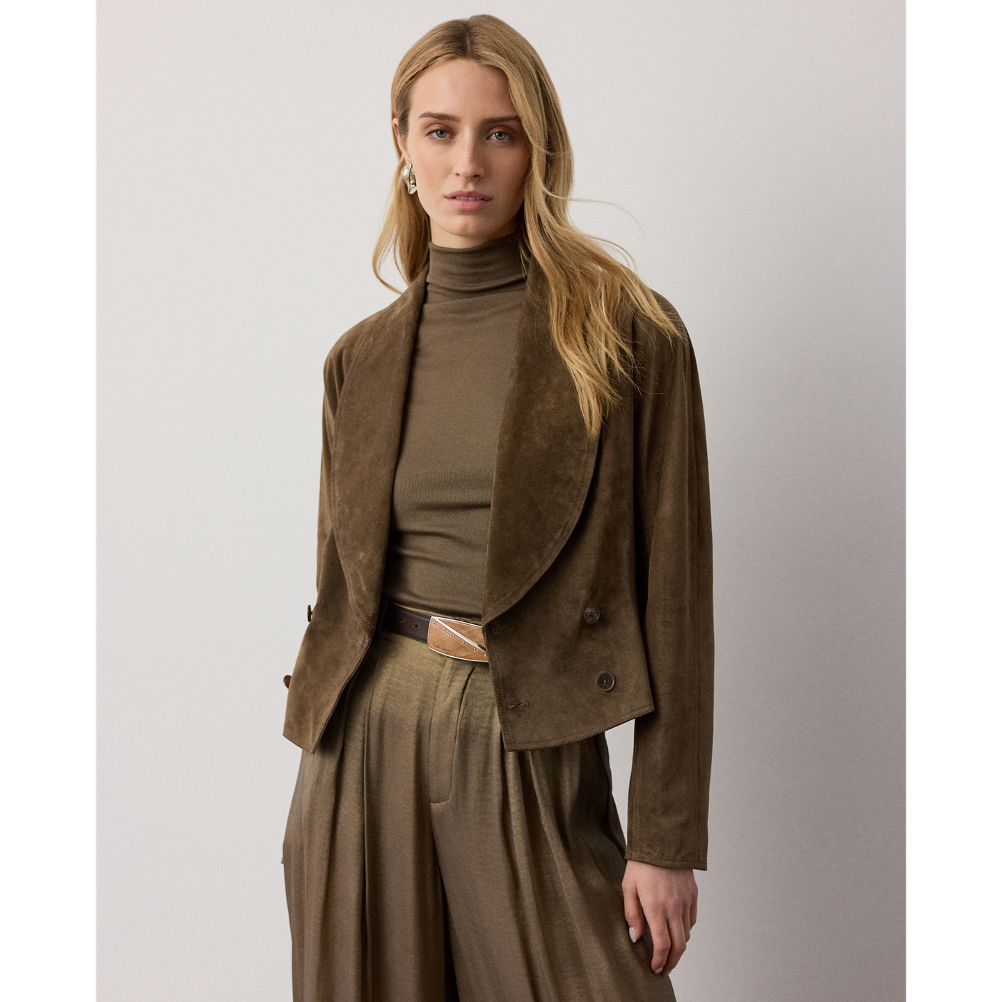 Женская куртка Ralph Lauren Trudie Calf-Suede, цвет: Portobello — фото 5
