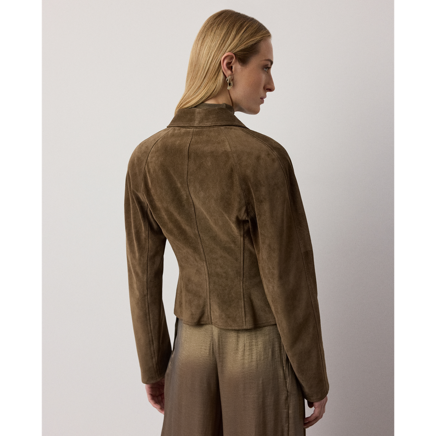 Женская куртка Ralph Lauren Trudie Calf-Suede, цвет: Portobello — фото 2
