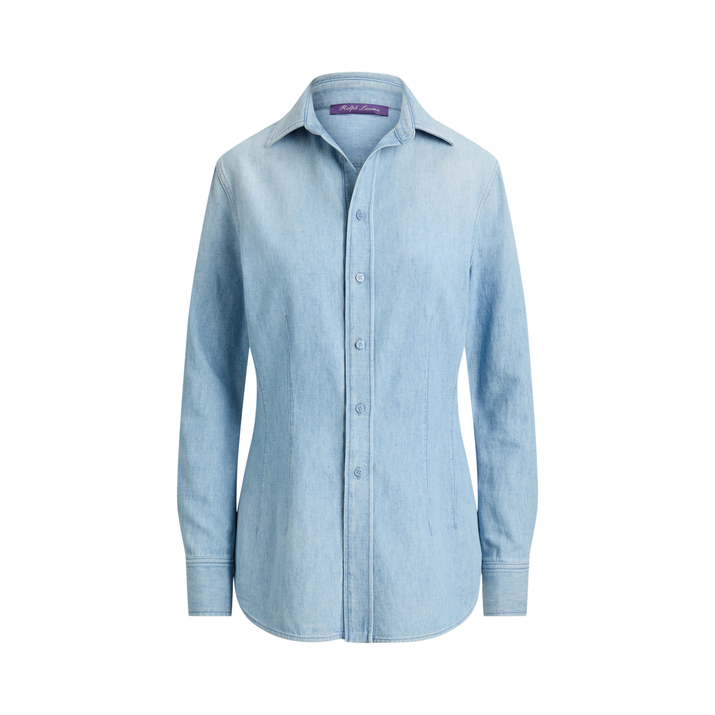 Женская рубашка Ralph Lauren Callie Cotton Denim, цвет: Светлый индиго — фото 6