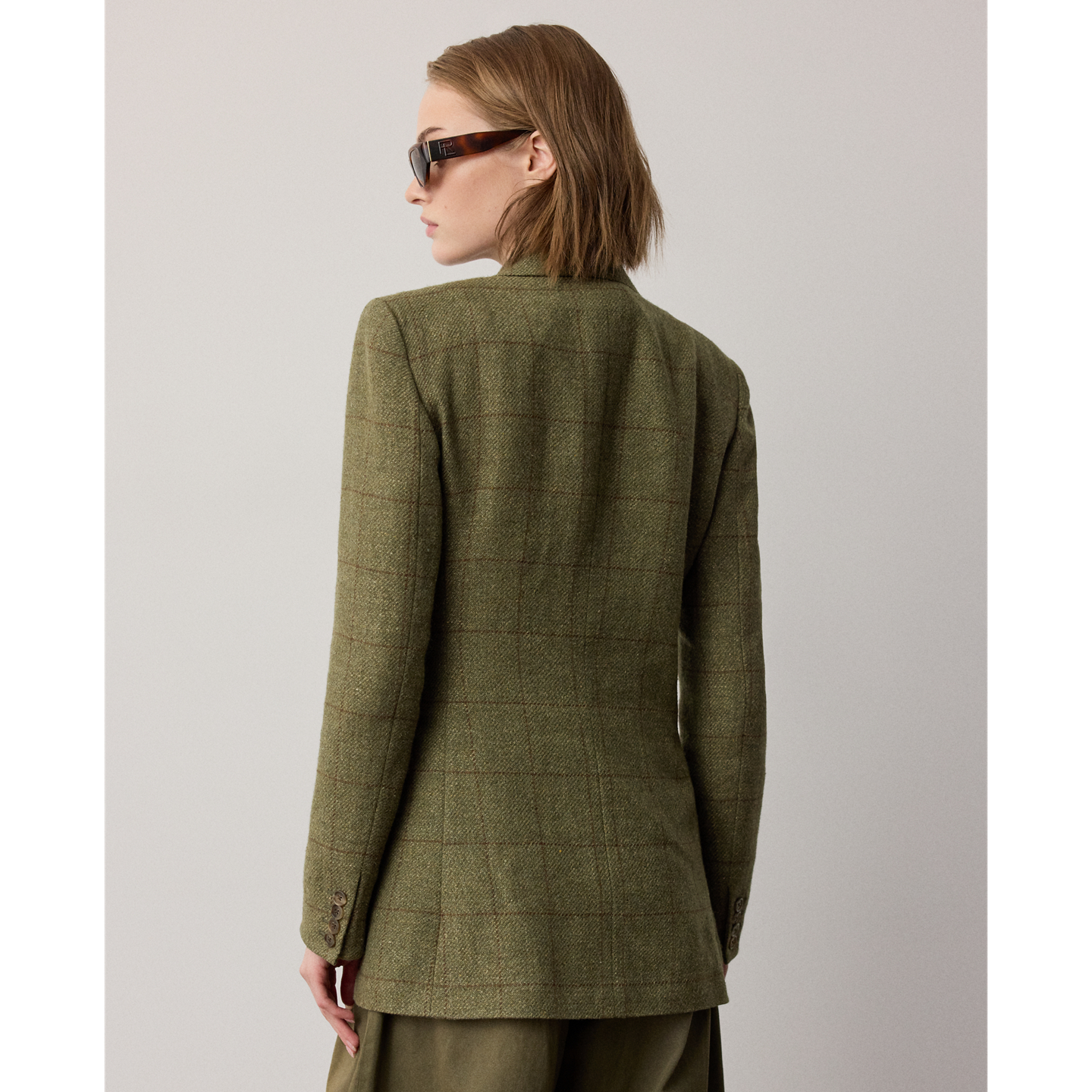 Женская куртка Ralph Lauren Ramona Windowpane Tweed, цвет: Кипарисовый разноцветный — фото 2