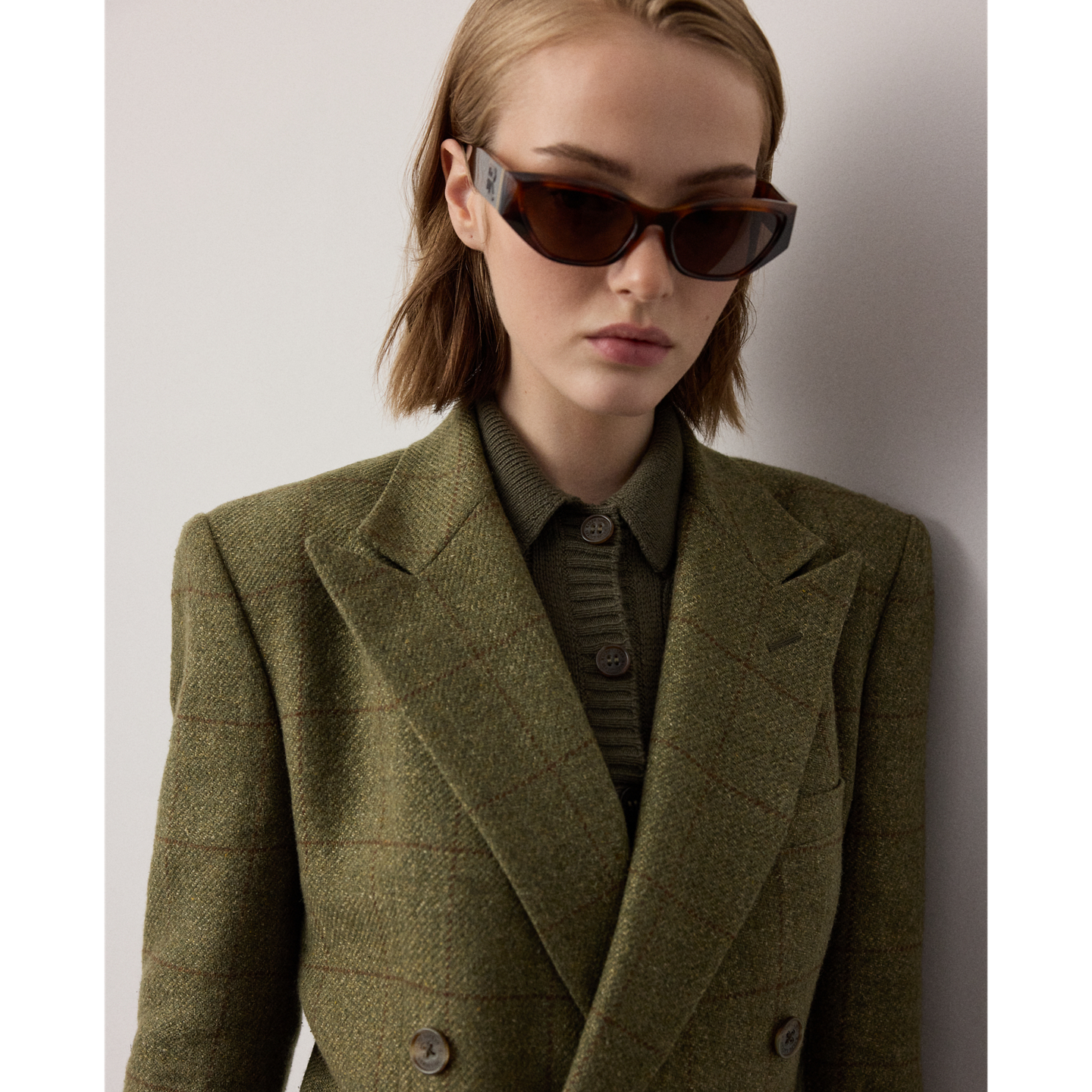 Женская куртка Ralph Lauren Ramona Windowpane Tweed, цвет: Кипарисовый разноцветный — фото 3