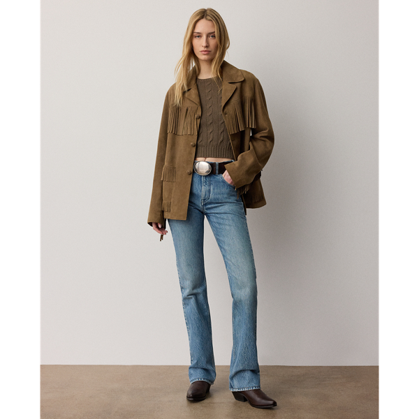 Ralph Lauren Collection 深褐色 喀什米爾羊毛短版麻花針織衫 4