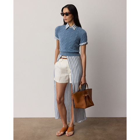Женские свитеры Ralph Lauren Cable-Knit Cashmere Cropped Sweater