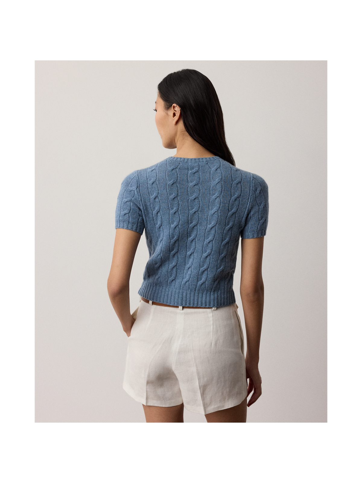 Женские свитеры Ralph Lauren Cable-Knit Cashmere Cropped Sweater — фото 2