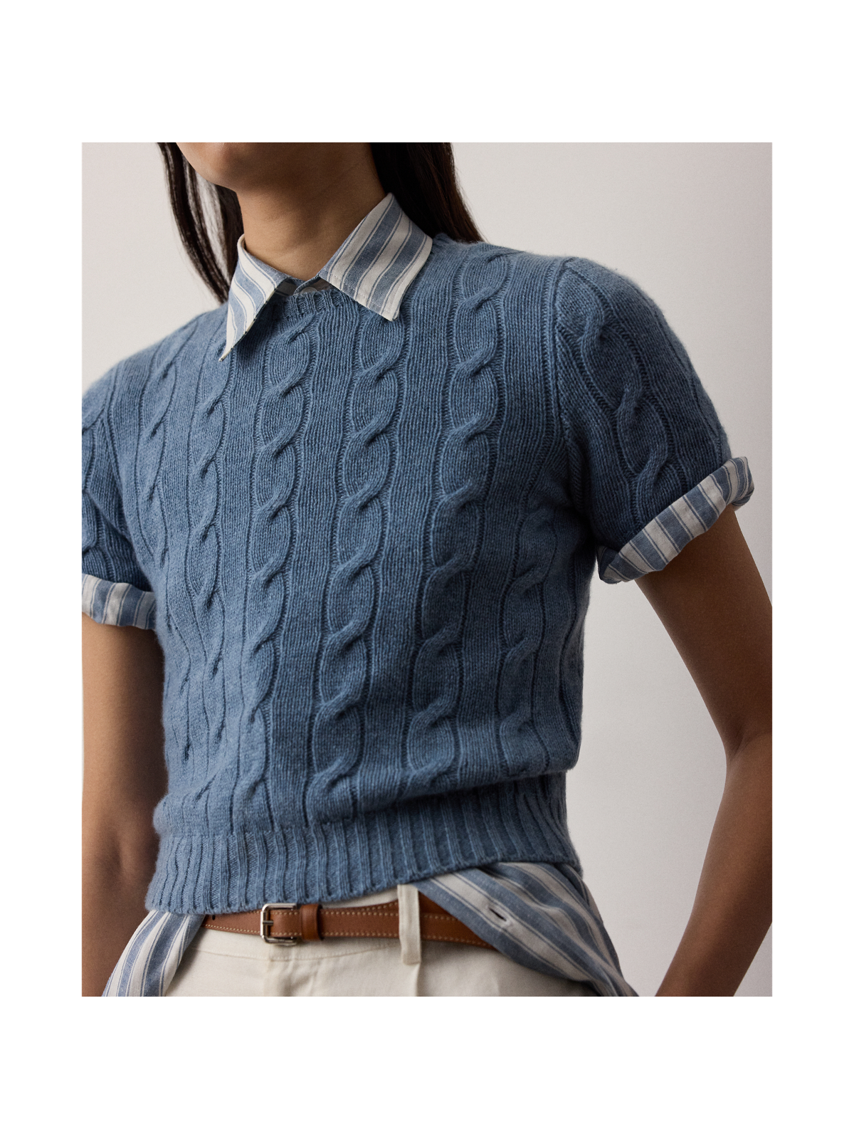 Женские свитеры Ralph Lauren Cable-Knit Cashmere Cropped Sweater — фото 3
