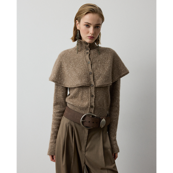 Cashmere Donegal Cape Cardigan Sweater