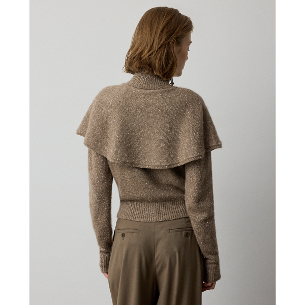 Cashmere Donegal Cape Cardigan Sweater