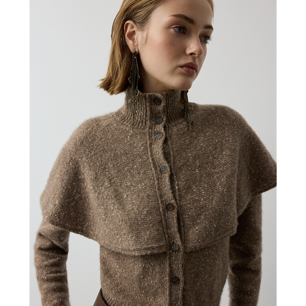 Cashmere Donegal Cape Cardigan Sweater