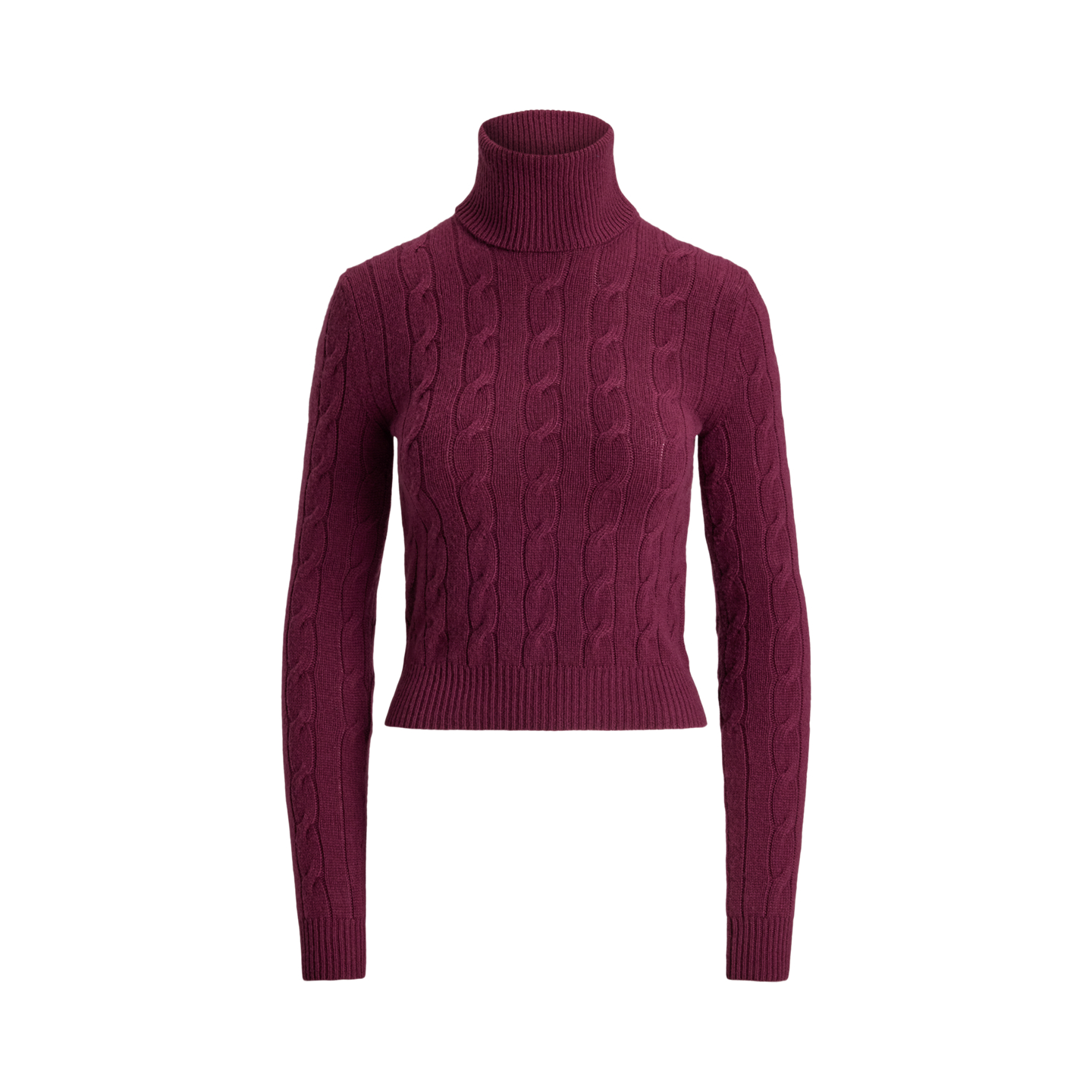 Женский свитер Ralph Lauren Cable-Knit Cashmere Turtleneck, цвет: Carmine — фото 5
