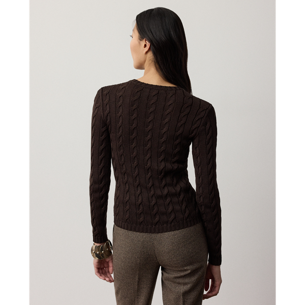 Sycamore Cable-Knit Silk-Blend Crewneck Sweater Ralph Lauren Collection 5