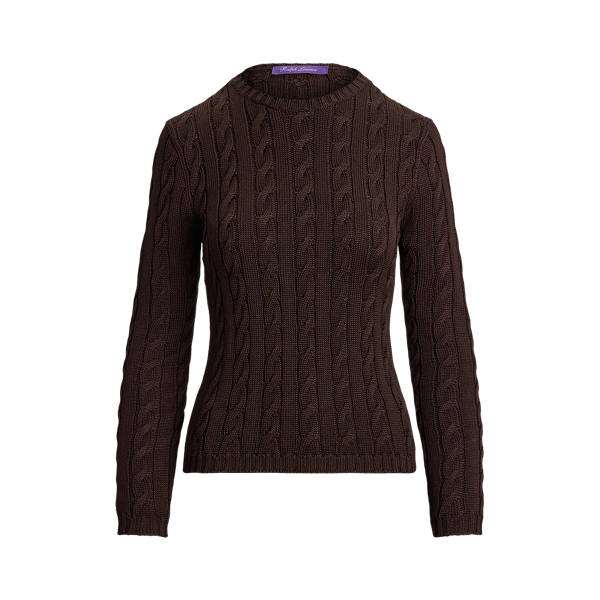 Sycamore Cable-Knit Silk-Blend Crewneck Sweater Ralph Lauren Collection 2