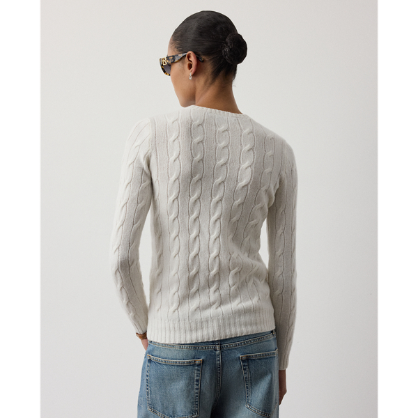 Cable-Knit Cashmere Crewneck Sweater