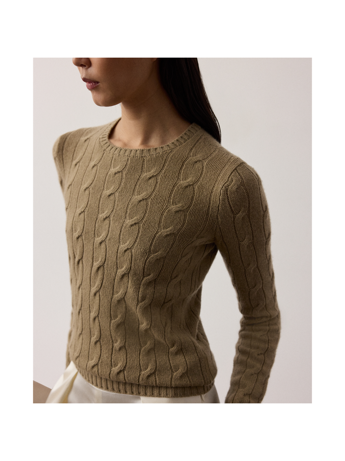 Женские свитеры Ralph Lauren Cable-Knit Cashmere Crewneck Sweater — фото 4