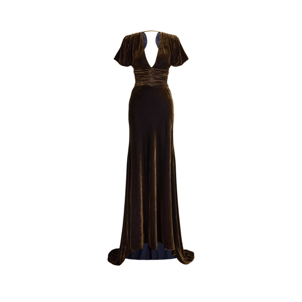 Charisse Changeant Velvet Evening Dress