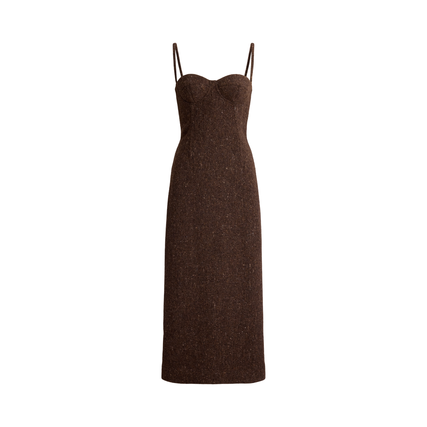 Женское платье Ralph Lauren Jocey Wool-Blend Donegal Tweed Day, цвет: Коричневый разноцветный — фото 6