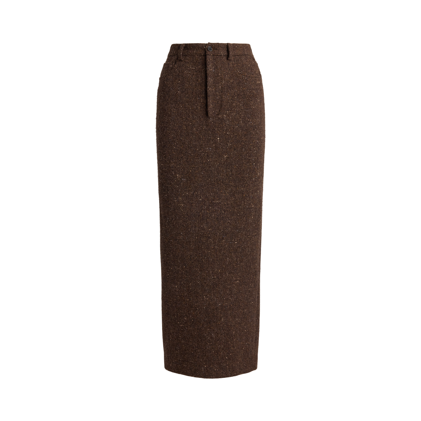 Женская юбка Ralph Lauren Fontaine Wool-Blend Donegal Tweed, цвет: Коричневый разноцветный — фото 5