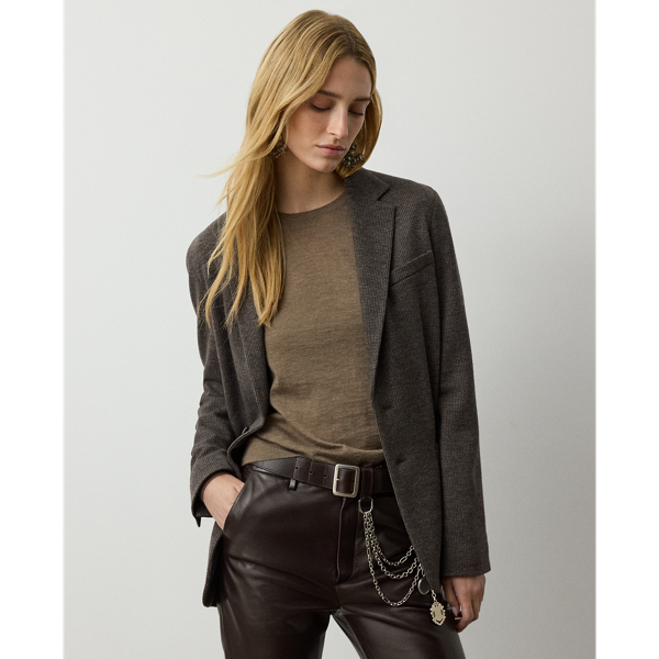 Hailey Tick-Weave Jersey Jacket
