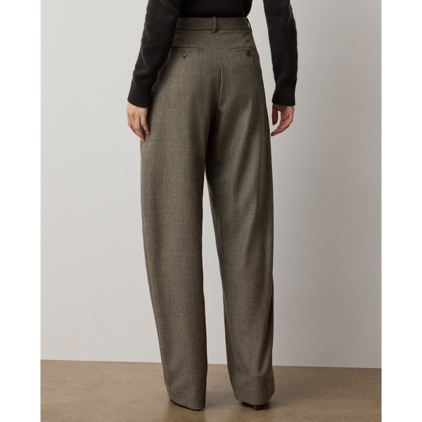 Taupe Multi Leandre Birdseye Tweed Pant Ralph Lauren Collection 5