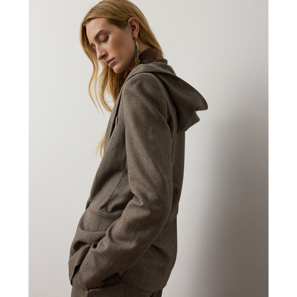 Taupe Multi Stassie Birdseye Tweed Jacket Ralph Lauren Collection 5