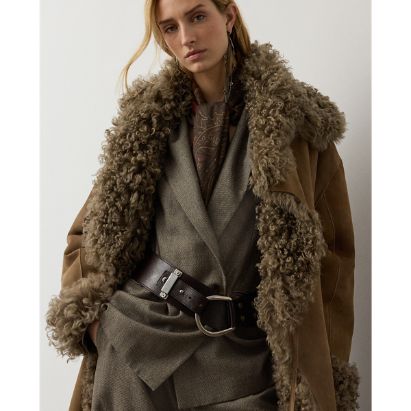 Taupe Multi Stassie Birdseye Tweed Jacket Ralph Lauren Collection 6