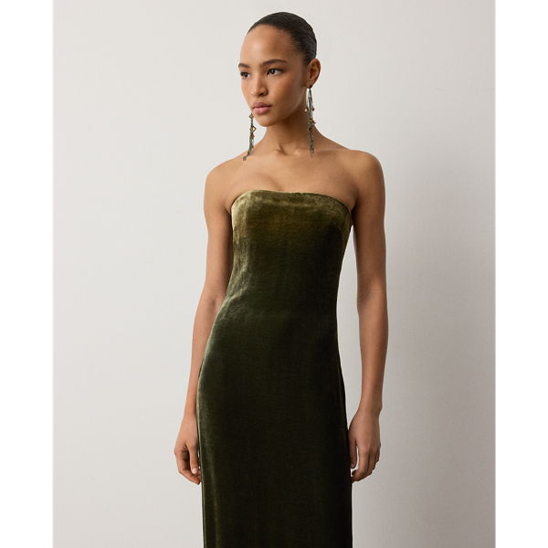 Fern Farley Velvet Evening Dress Ralph Lauren Collection 4