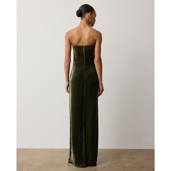 Fern Farley Velvet Evening Dress Ralph Lauren Collection 5