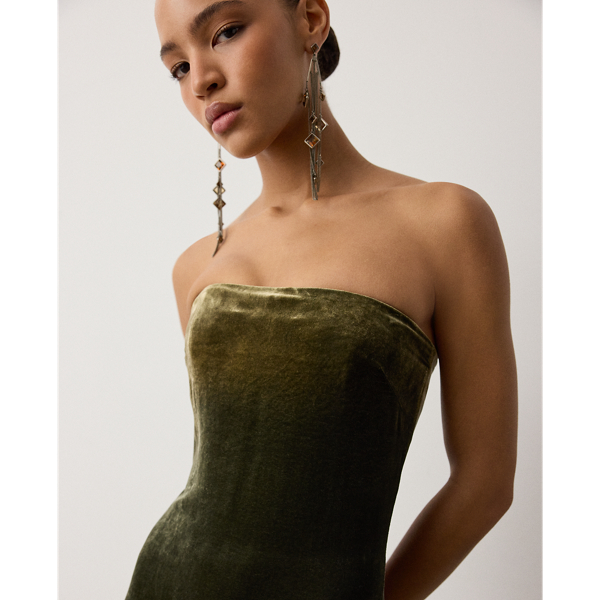 Fern Farley Velvet Evening Dress Ralph Lauren Collection 6