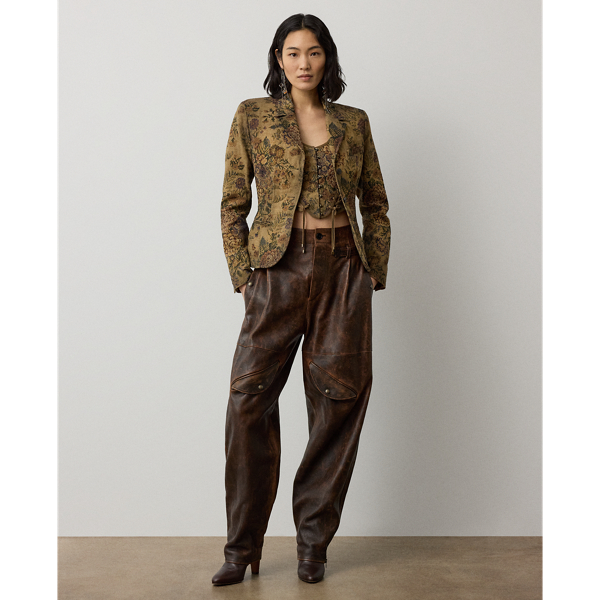 Warm Taupe Multi Maurice Floral Gobelin Jacket Ralph Lauren Collection 4