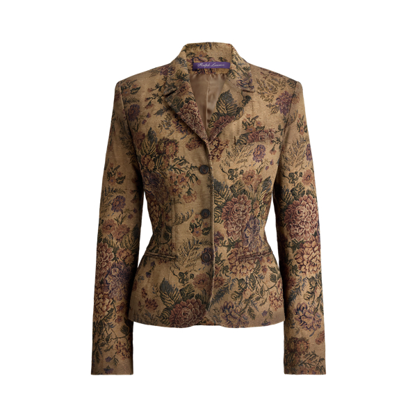 Warm Taupe Multi Maurice Floral Gobelin Jacket Ralph Lauren Collection 2