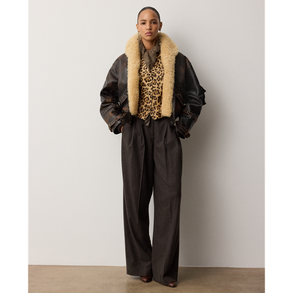 Lianne Shearling & Leather Flight Jacket