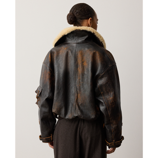 Lianne Shearling & Leather Flight Jacket