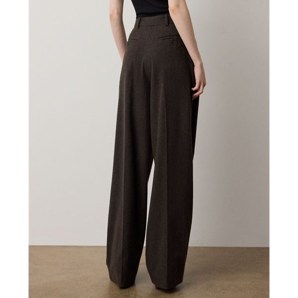 Taupe Grey Melange Clarice Wool Herringbone Pant Ralph Lauren Collection 5