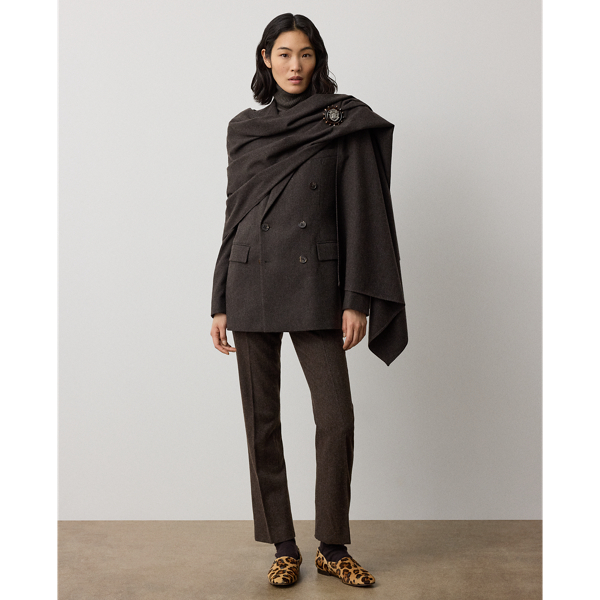 Taupe Grey Melange Rolland Wool Herringbone Jacket Ralph Lauren Collection 4