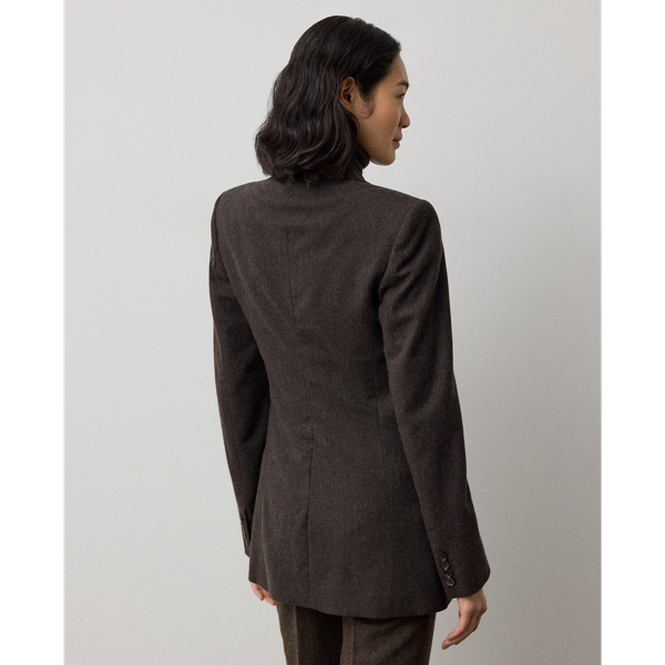 Taupe Grey Melange Rolland Wool Herringbone Jacket Ralph Lauren Collection 5