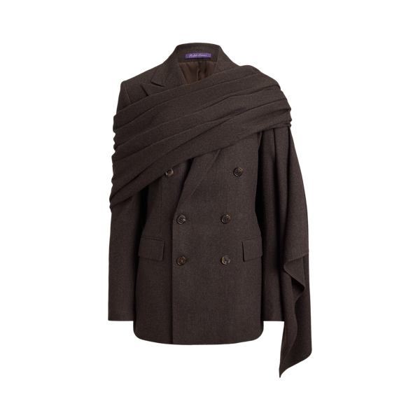 Taupe Grey Melange Rolland Wool Herringbone Jacket Ralph Lauren Collection 2