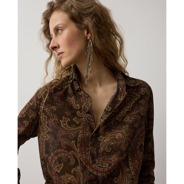 Baumwollhemd Trayna mit Paisley-Motiv