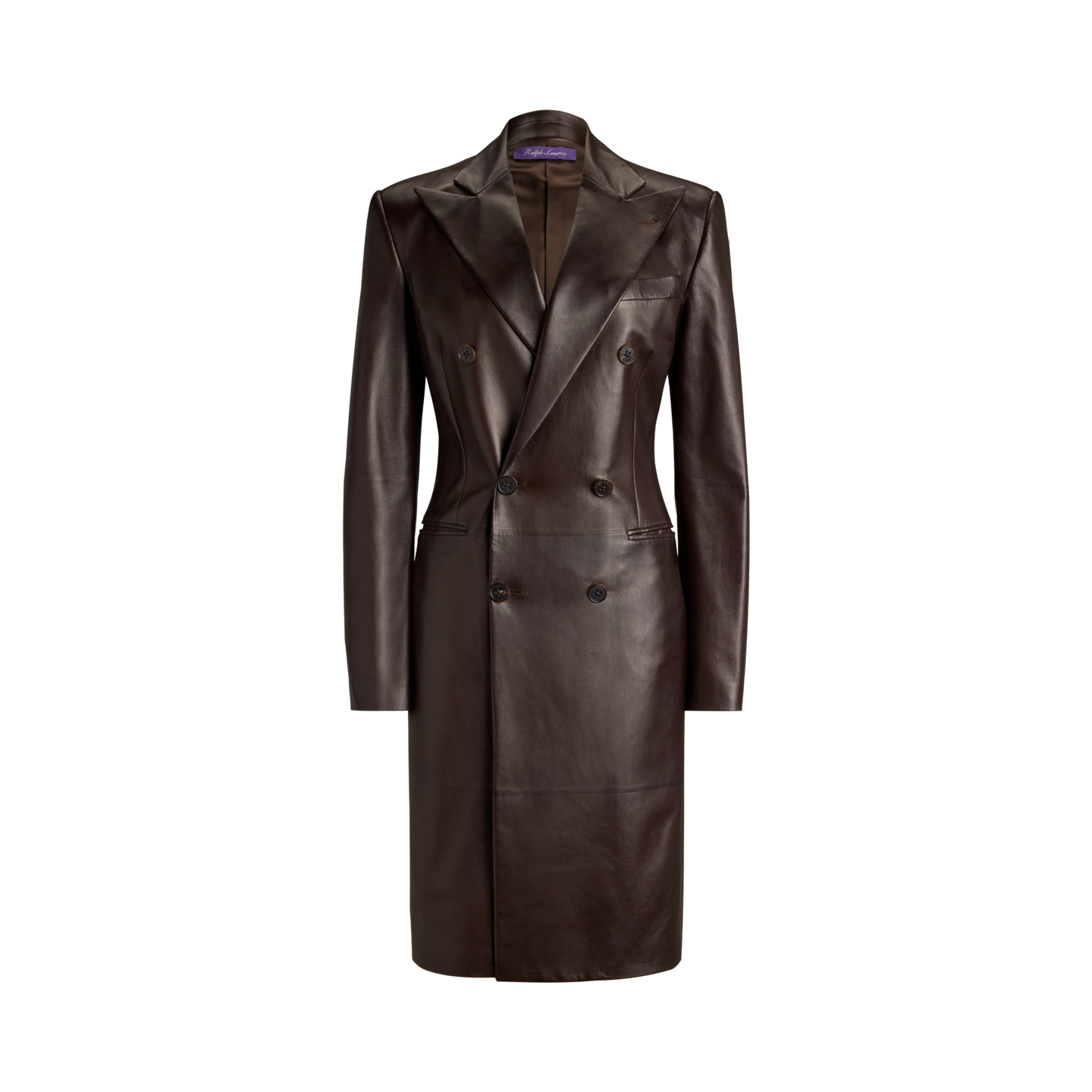 Женское платье Ralph Lauren Doritte Lambskin Day, цвет: Шоколадный — фото 6