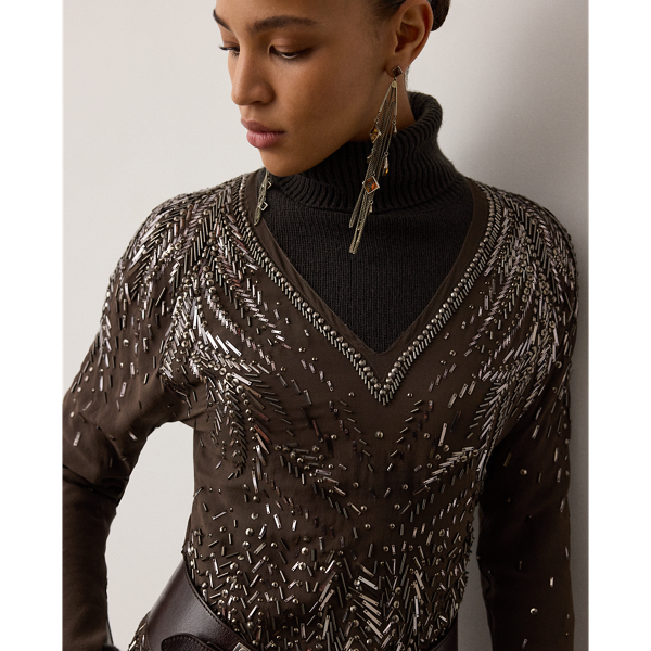 Sasha Embellished Silk Georgette Blouse