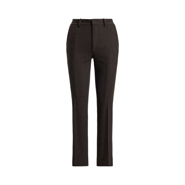 Taupe Grey Melange Andrey Wool Herringbone Pant Ralph Lauren Collection 2