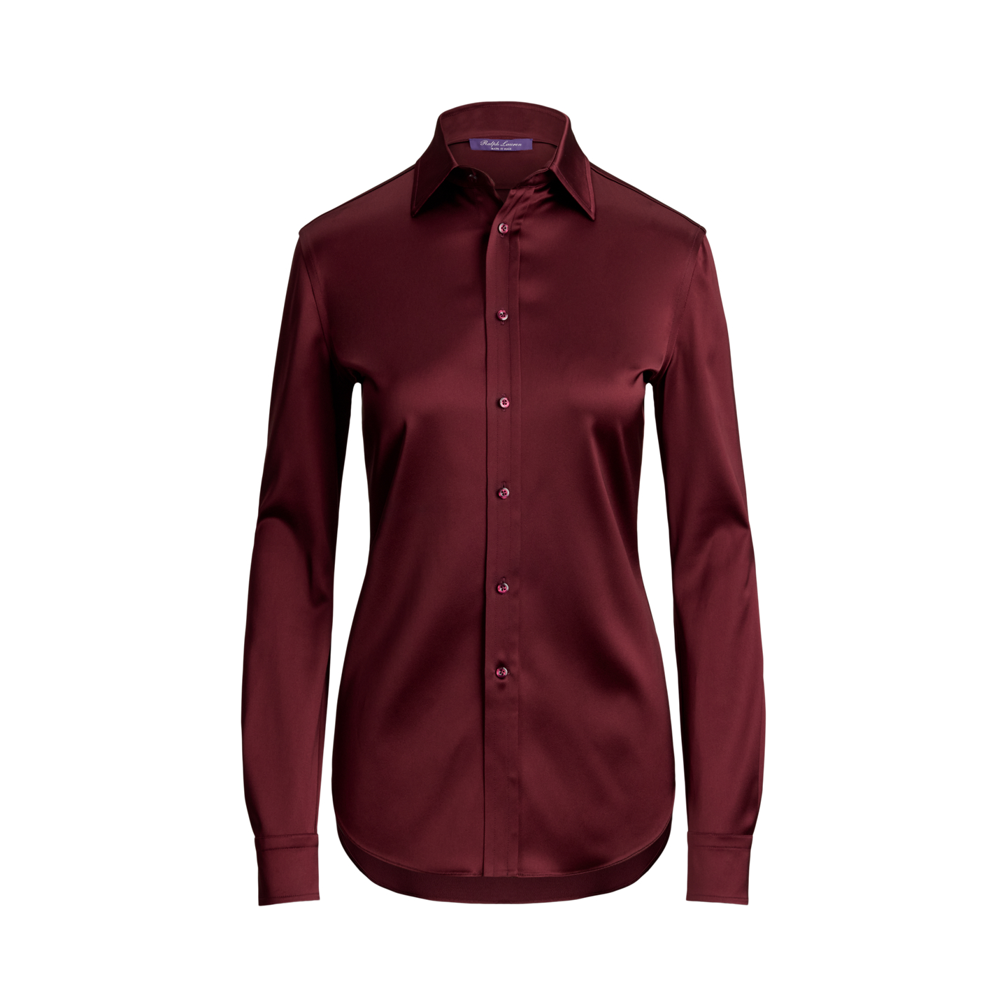 Женская рубашка Ralph Lauren Cameron II Straight Fit Satin, цвет: Carmine — фото 6