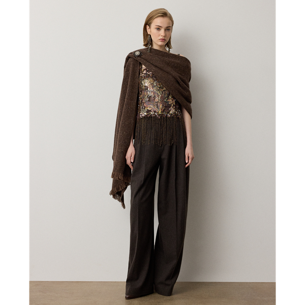 Sonara Fringe-Trim Embellished Top