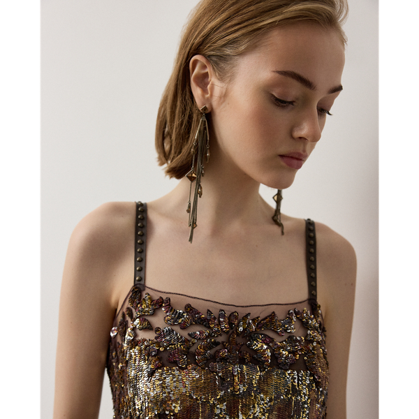 Sonara Fringe-Trim Embellished Top