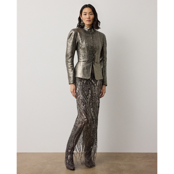 Sophia Crackle Goatskin Jacket