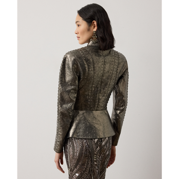 Sophia Crackle Goatskin Jacket