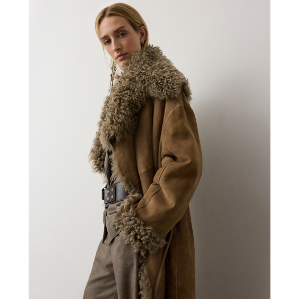 Justyn Reversible Wool Shearling Coat