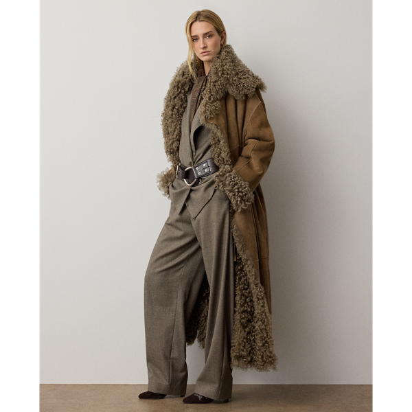 Justyn Reversible Wool Shearling Coat